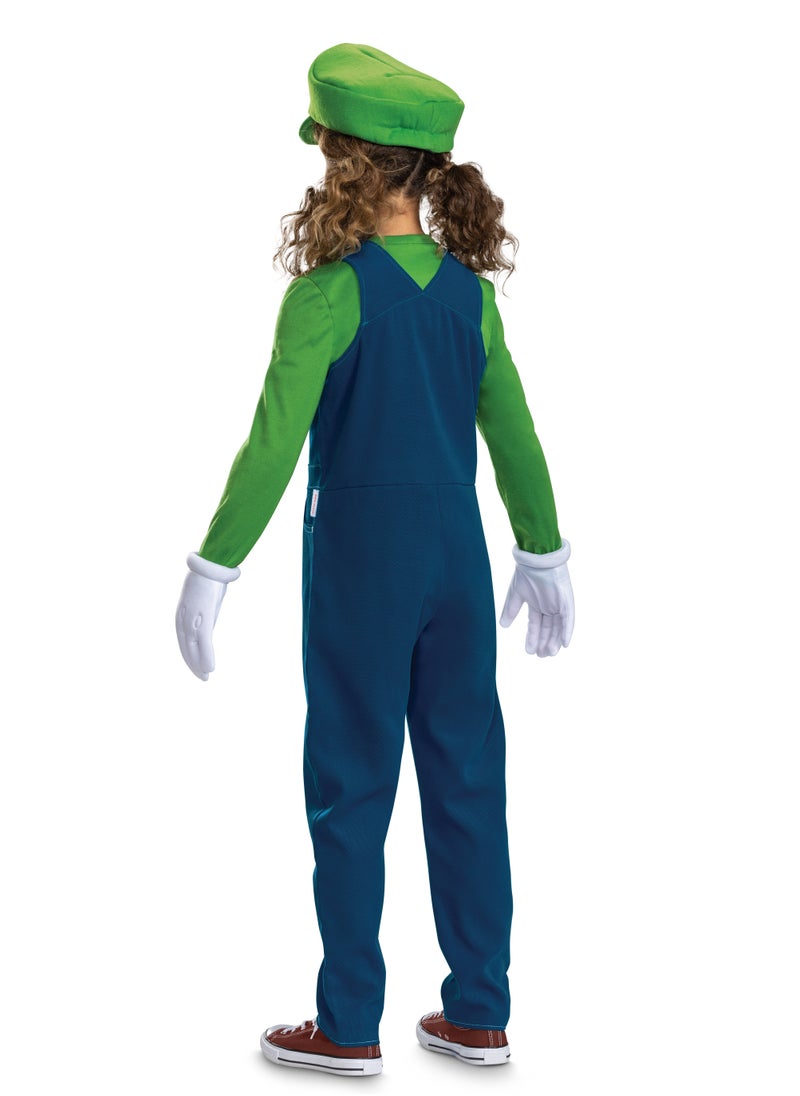 Party Centre - Luigi Costume for Kids, Official Super Mario Bros Costume and Accessories for Children - Image 1