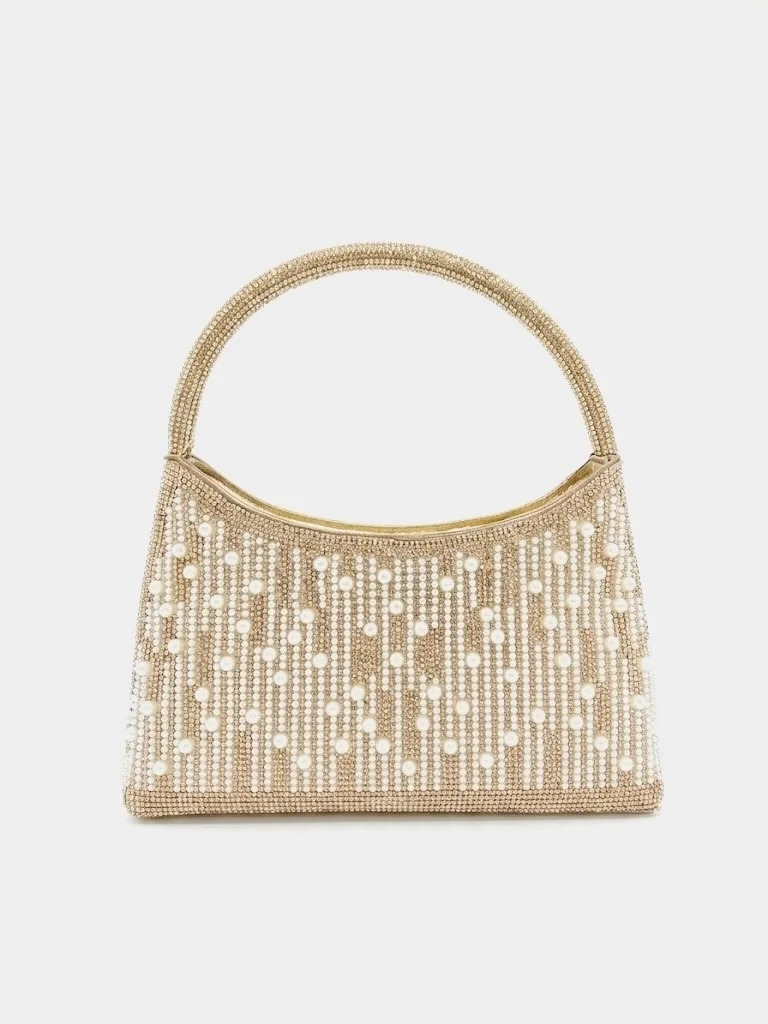 Viny Viny Crystal Pearl Top Handle Bag