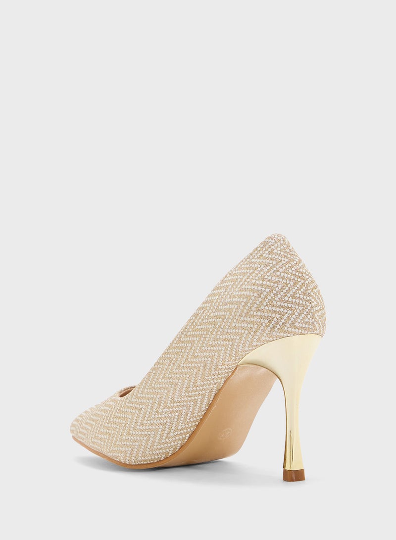 BR High Heeled Pointed Pump  - Image 3