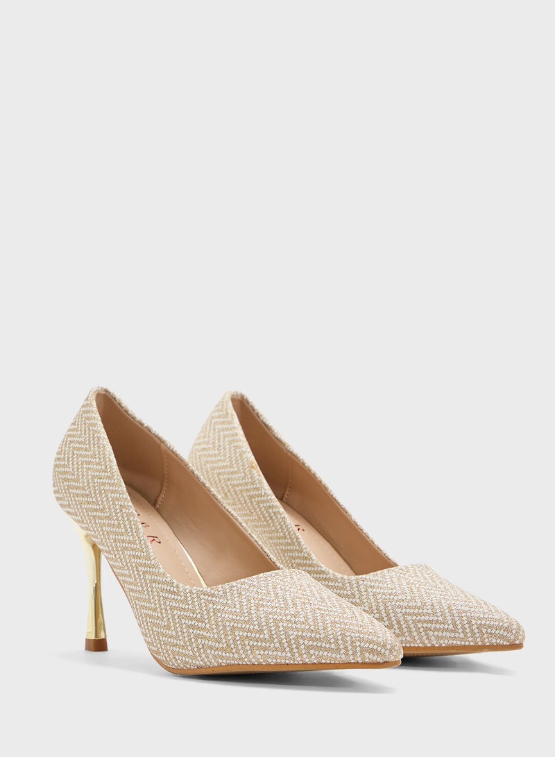 BR High Heeled Pointed Pump  - Image 4