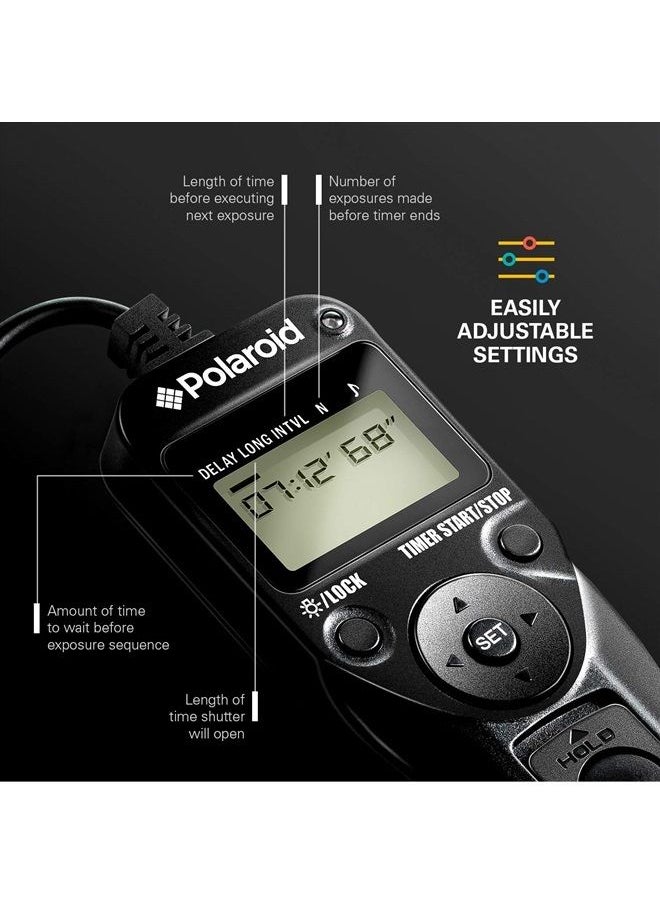 Polaroid PLRTC18 Replacement Shutter Release Timer Remote Control for Select Canon Digital SLR Cameras  - Image 2