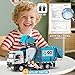HAPYAD AUTOLift Function Garbage Truck Toys Metal Cab Trash Truck Toy Set with Lights and Sounds Includes 3 Dumpsters Birthday Gift for Kids Boys Toddlers Blue - Image 4