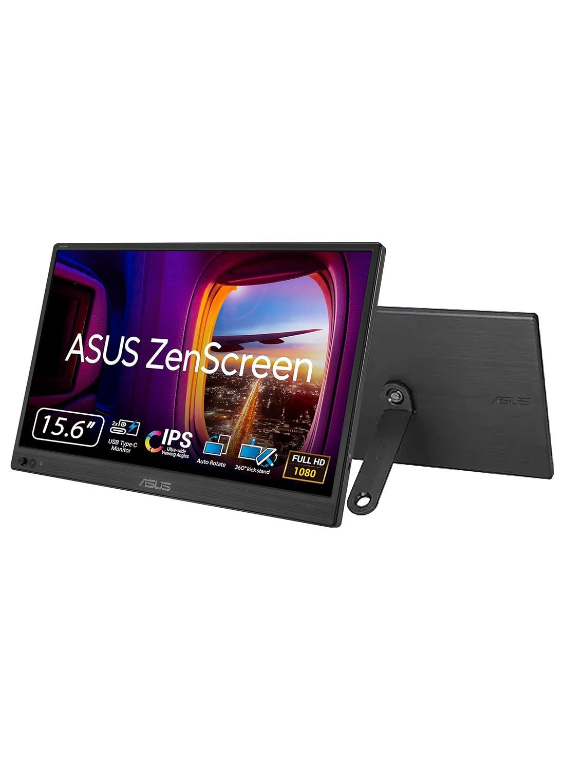 15.6 inch ZenScreen MB169CK Portable Monitor, IPS Display, FHD Resolution, 60Hz Refresh Rate, 5ms (GtG) Response Time, 262K Color Display, Trace Free & SPLEDID Technology, Black | 90LM0AZ3-B01171 Black