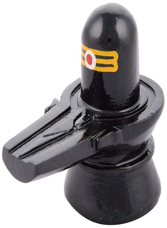 A & S VENTURES Tilak Marble Shivling Stone Shivlinga | Black Shivling Idol Shiva Lingam for Home Puja, Abhishekam, Black Shivling Sawaan Shivratri Special, 8x8 cm - Image 4