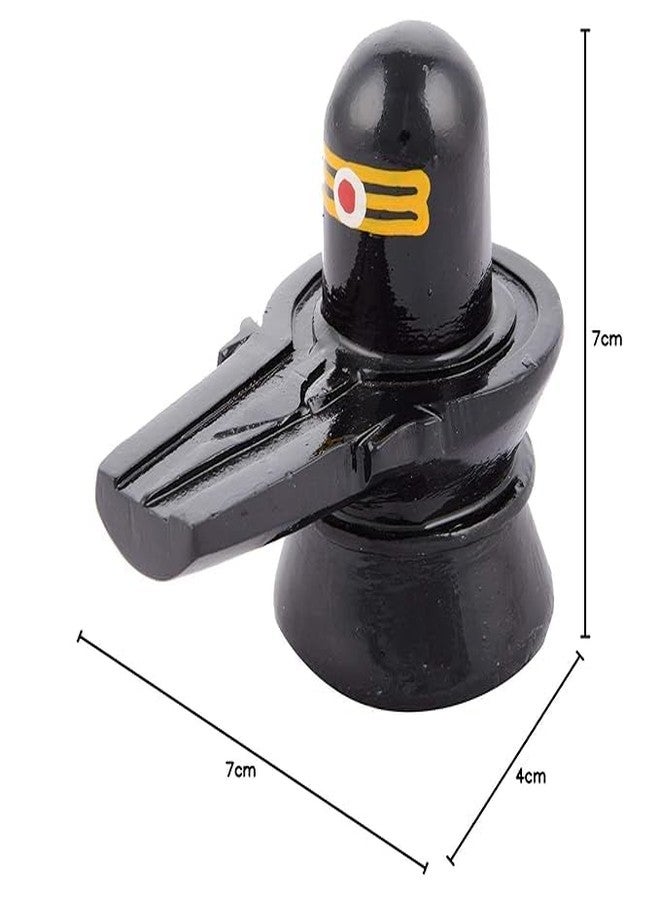 A & S VENTURES Tilak Marble Shivling Stone Shivlinga | Black Shivling Idol Shiva Lingam for Home Puja, Abhishekam, Black Shivling Sawaan Shivratri Special, 8x8 cm - Image 5