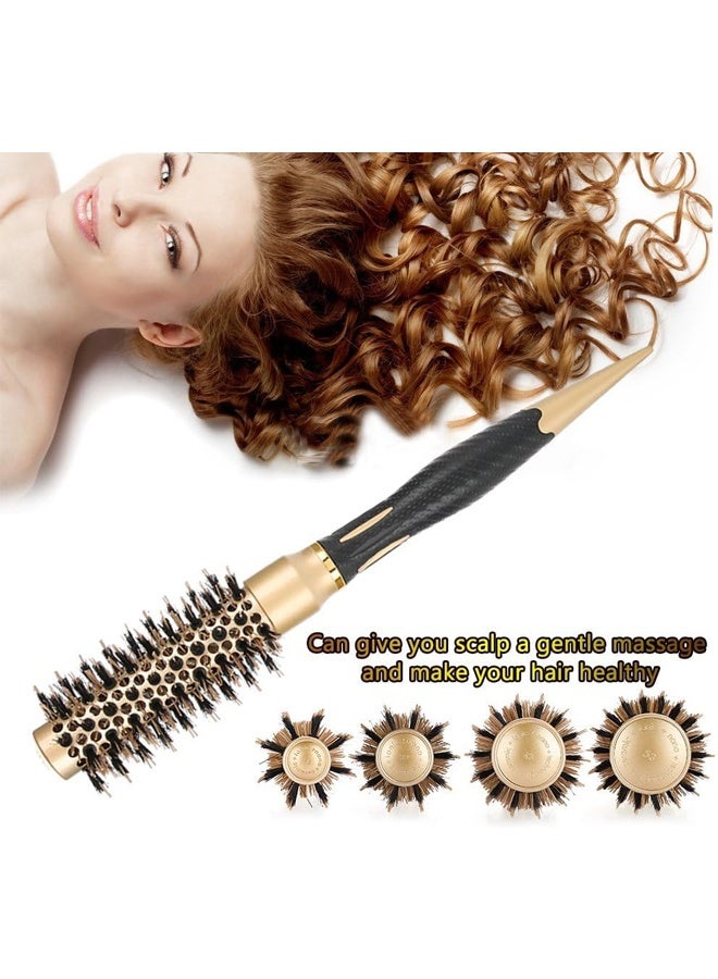DUNISO 4 Piece of Round Thermal Hair Brush Set, 4 in 1 Instant Heat Styling Brush Anion Anti-static Large Hair Brushes for Blow Drying, Curling&Straightening, Volume and Shine - Image 5