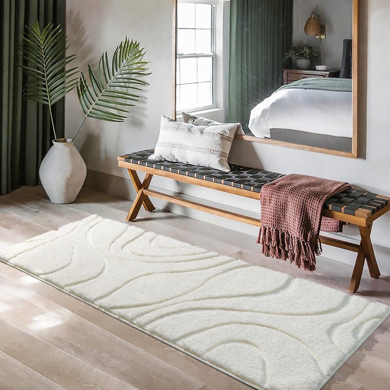 DEXDE White Bathroom Rugs 24x60, Non Slip Washable Absorbent Long Bathroom Mat Runner Rug Plush Fluffy Ultra Soft Microfiber Thick Matts for Bathroom, Floor, Shower, Home Decor Accessories - Image 2