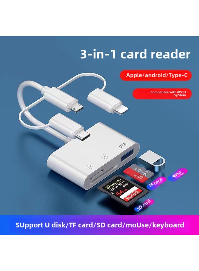 Akino In 1 Mobile Phone Computer Memory Card Reader Usb Tf Card Sd Card Android Otg Multi-function Type-c Hub - Image 1