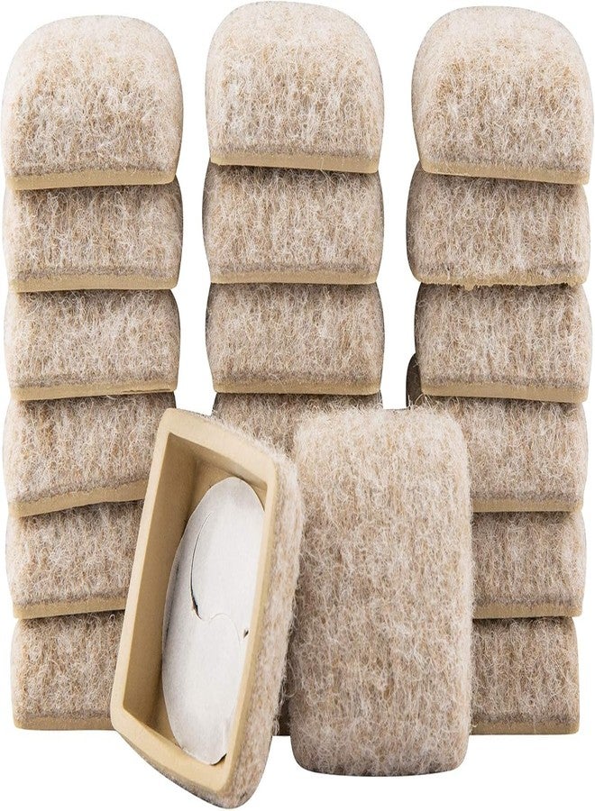 Super Sliders 1 1/4" Square Secure Grip Formed Felt Furniture Movers for Hardwood, Beige (20 Pack) - Image 5