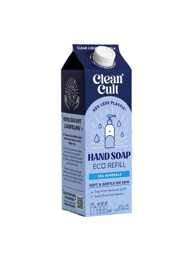 Cleancult Liquid Hand Soap Refill - Sea Minerals - Gentle On Sensitive Skin - Made with Aloe Vera & Essential Oils - Eco Friendly - Paper-Based Packaging - 32 oz/1 Pack - Image 1