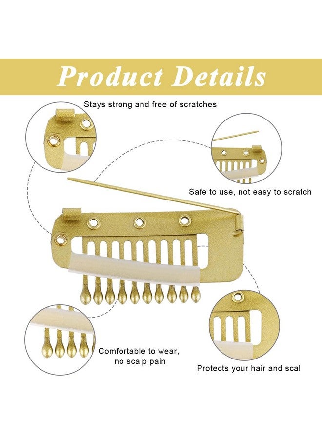 MAYCREATE 6Pcs Chunni Clips Dupatta Clips For Hair,Dupatta Pin For Bride Veil,Strong Grip Stainless Steel Bridal Dupatta Setting Clip With Safety Pins,Headscarf Or Hair Extensions Clips,Multicolor - Image 2