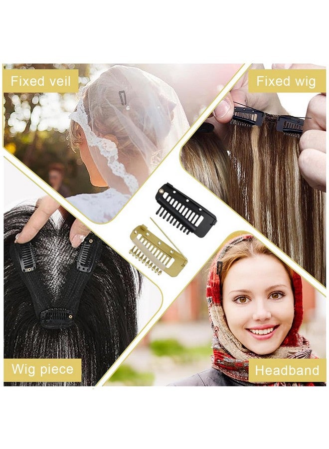 MAYCREATE 6Pcs Chunni Clips Dupatta Clips For Hair,Dupatta Pin For Bride Veil,Strong Grip Stainless Steel Bridal Dupatta Setting Clip With Safety Pins,Headscarf Or Hair Extensions Clips,Multicolor - Image 5