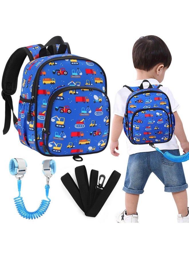 accmor Toddler Backpack Harness Leash, Cute Excavator Kids Backpack With Child Walking Anti Lost Wrist Link For Baby Boys 1-3  - Image 1