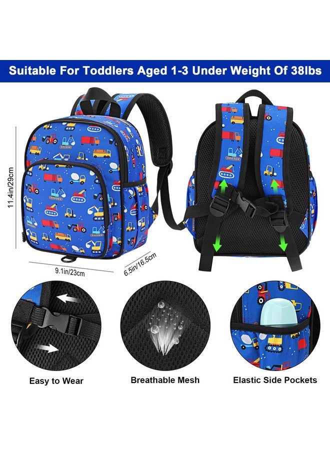 accmor Toddler Backpack Harness Leash, Cute Excavator Kids Backpack With Child Walking Anti Lost Wrist Link For Baby Boys 1-3  - Image 2