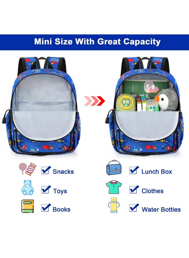 accmor Toddler Backpack Harness Leash, Cute Excavator Kids Backpack With Child Walking Anti Lost Wrist Link For Baby Boys 1-3  - Image 3