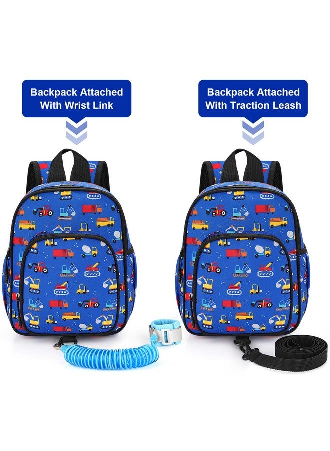 accmor Toddler Backpack Harness Leash, Cute Excavator Kids Backpack With Child Walking Anti Lost Wrist Link For Baby Boys 1-3  - Image 4
