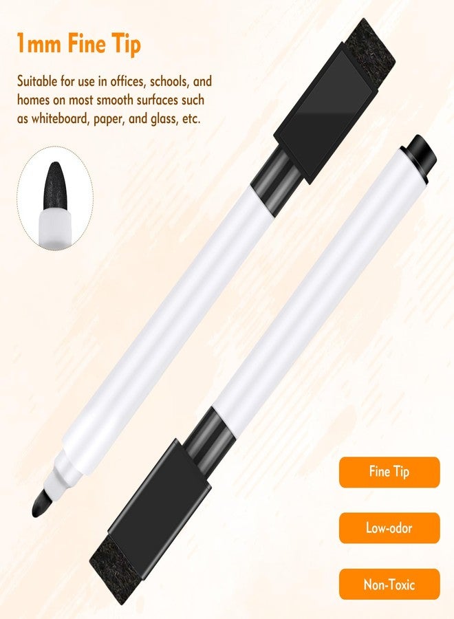 Kerros Black Dry Erase Markers Magnetic Dry Erase Markers Fine Point Tip 16 Pack - Small Whiteboard Markers Dry Erase Marker with Cap for School Office Family - Image 4