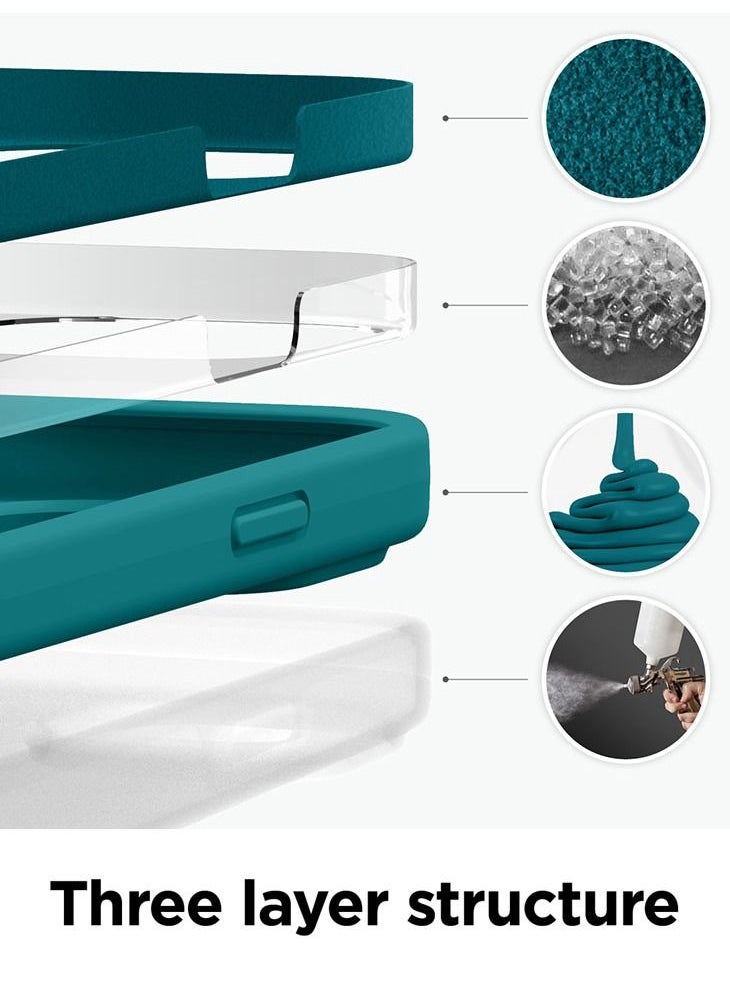 Elago - Silicone for iPhone 13 Pro MAX Case Cover - Dark Turquoise - Image 1