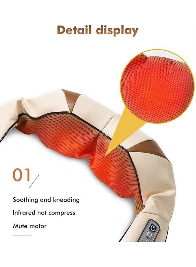 إسكدنيا مدلك الكتف والرقبة مع تدليك العجن الحراري العميق للرقبة والظهر والكتف والقدم والساقين، يستخدم في المنزل والسيارة والمكتب - Image 4