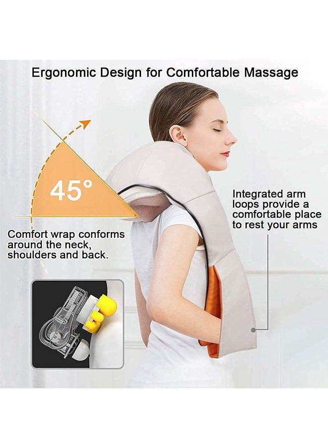 إسكدنيا مدلك الكتف والرقبة مع تدليك العجن الحراري العميق للرقبة والظهر والكتف والقدم والساقين، يستخدم في المنزل والسيارة والمكتب - Image 3