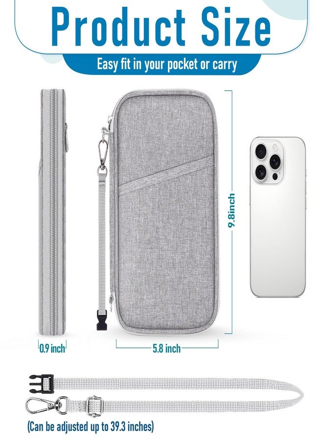 Magimack Family Passport Holder for Travel, RFID Blocking Travel Document Organizer with Flexible Carrying Style, Portable Passport Wallet and Essentials for Trip (Grey) - Image 2
