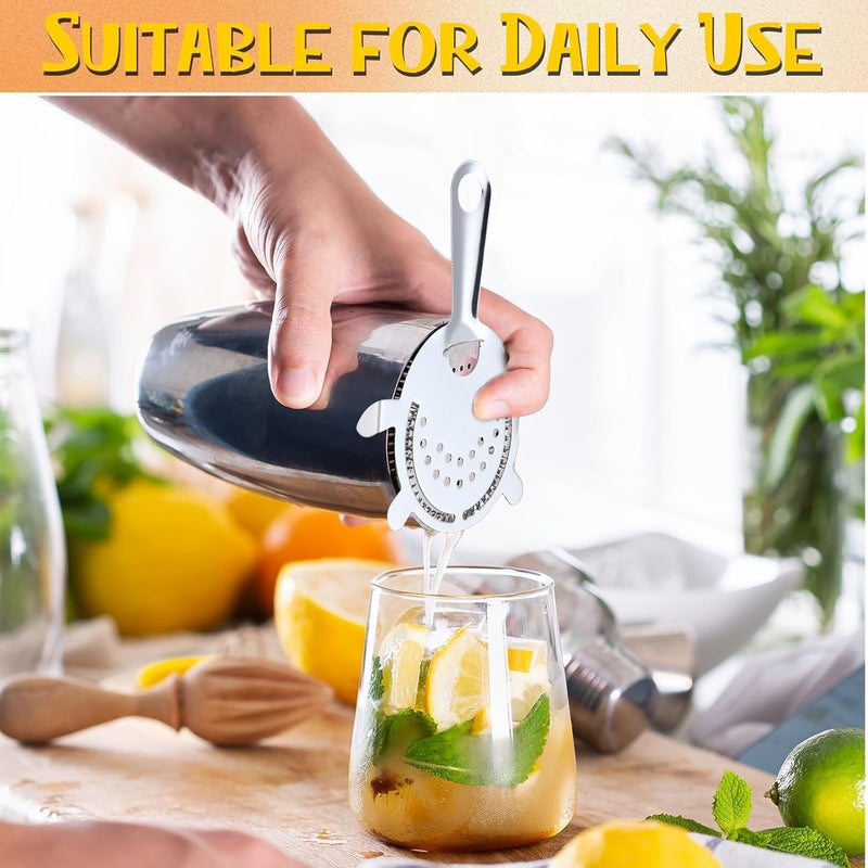 Funnymoom 16 Pack Cocktail Strainer 4 Prong Stainless Steel Bar Bartender Strainer 6 Inches Silver Bar Drink Tool for Bartenders and Mixologists - Image 5