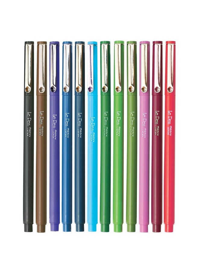 أوتشيدا قلم مارفي لو بين (4300S-12Pk)، مجموعة من 12 لونًا، دزينة (رأس دقيق للغاية) 