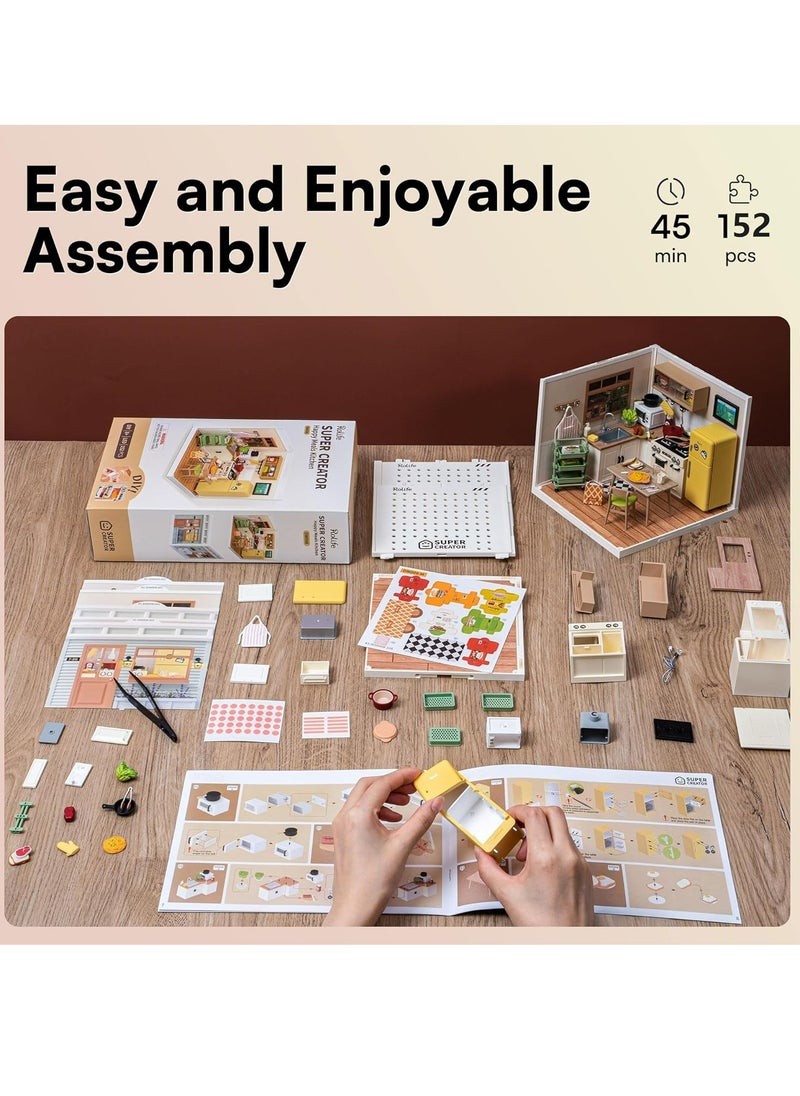 Robotime Rolife Happy Meals Kitchen DIY Plastic Miniature House DW008Success Decorative DIY Crafts/Birthday Gifts/Home Decor for Girls and Boys Teens and Adults  - Image 3