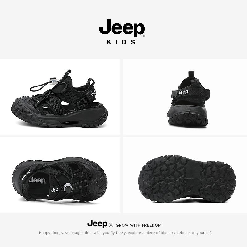 Jeep Kidsren'S Toe-Toe Sandals, Summer Cut Out Sneakers, Breathable Non-Slip Beach Shoes, Boys' Mesh Shoes - Image 4