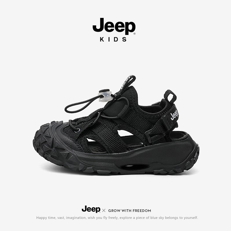 Jeep Kidsren'S Toe-Toe Sandals, Summer Cut Out Sneakers, Breathable Non-Slip Beach Shoes, Boys' Mesh Shoes - Image 1