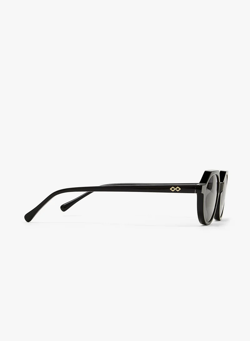 KAREN WAZEN Drew Oval Sunglasses