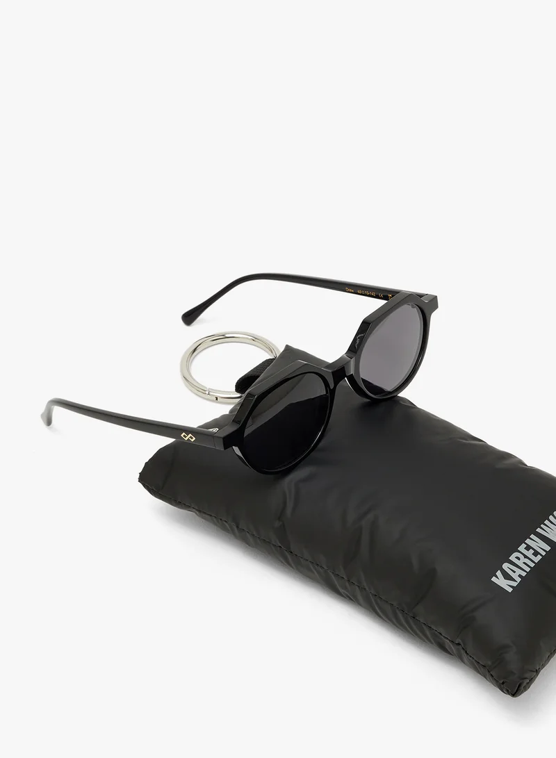 KAREN WAZEN Drew Oval Sunglasses