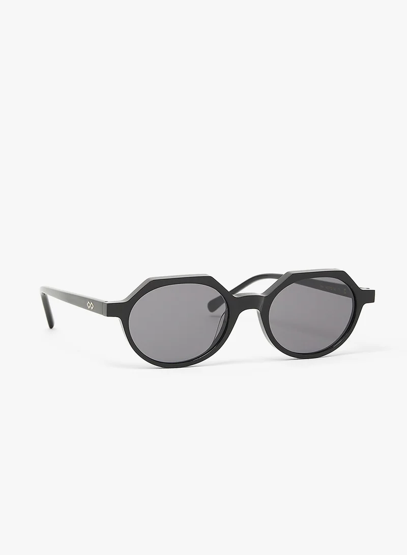 KAREN WAZEN Drew Oval Sunglasses
