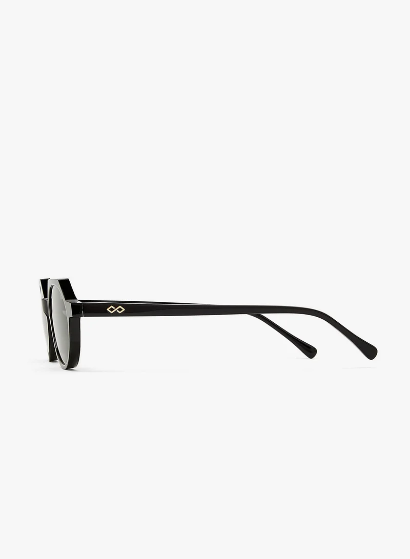 KAREN WAZEN Drew Oval Sunglasses