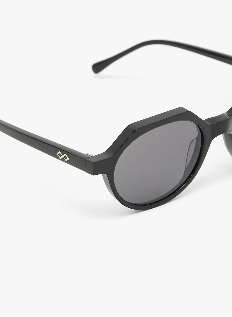 KAREN WAZEN Drew Oval Sunglasses