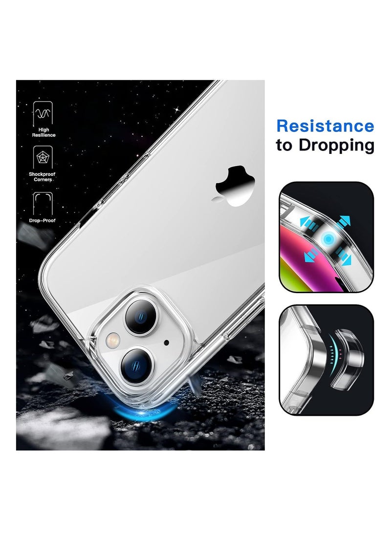 فيسوس حالة خلفية واضحة لـ iPhone 15 ، غلاف الهواتف غير الصفراء غير الصفراء ، مضاد للخدش مرة أخرى (واضح) - Image 2