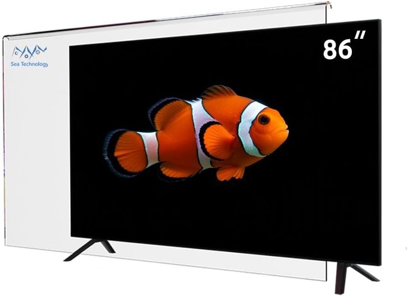 Sea Technology Marine Technology 86 Inch TV Screen Protector High Quality Shatterproof Scratch and Fingerprint Resistant 86 Inch Suitable for All Types of Screens Acrylic TV Screen Protector - Image 1