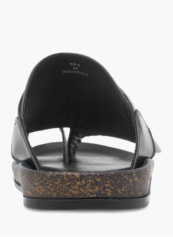 LBL by Shoexpress Men Textured Slip-On Arabic Sandals with Toe Loop  - Image 4