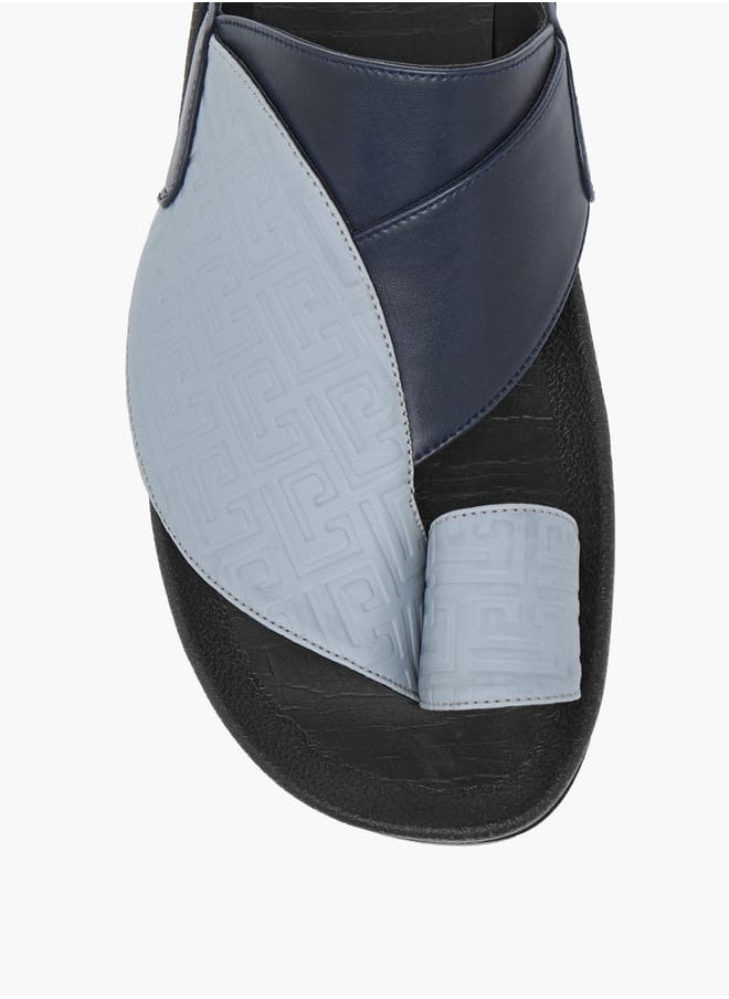 LBL by Shoexpress Men Textured Slip-On Arabic Sandals with Toe Loop  - Image 3