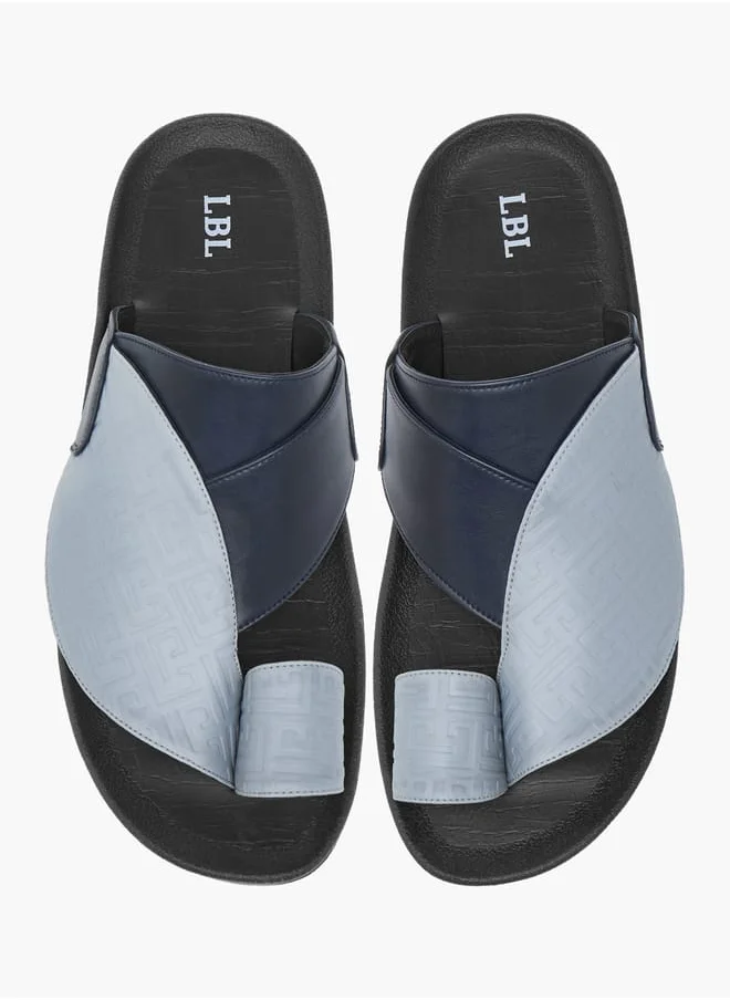 ال بي ال من شو اكسبرس Men Textured Slip-On Arabic Sandals with Toe Loop