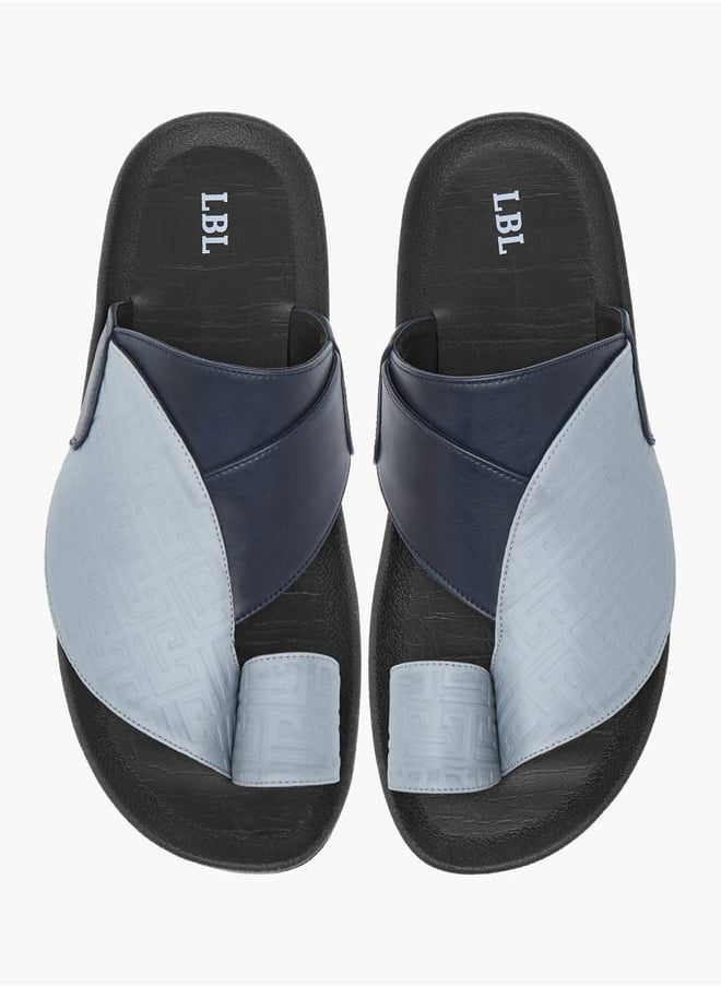 LBL by Shoexpress Men Textured Slip-On Arabic Sandals with Toe Loop  - Image 1