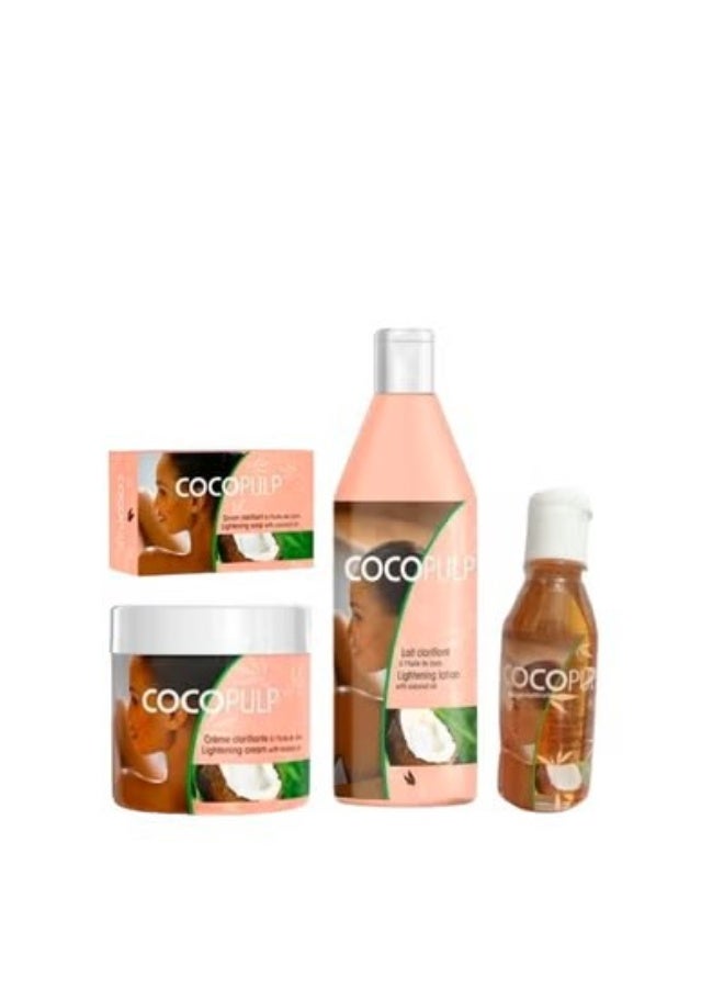 Cocopulp Set Lotion 500 ml Cream 300 ml  Oil 50 ml Soap 180 grams