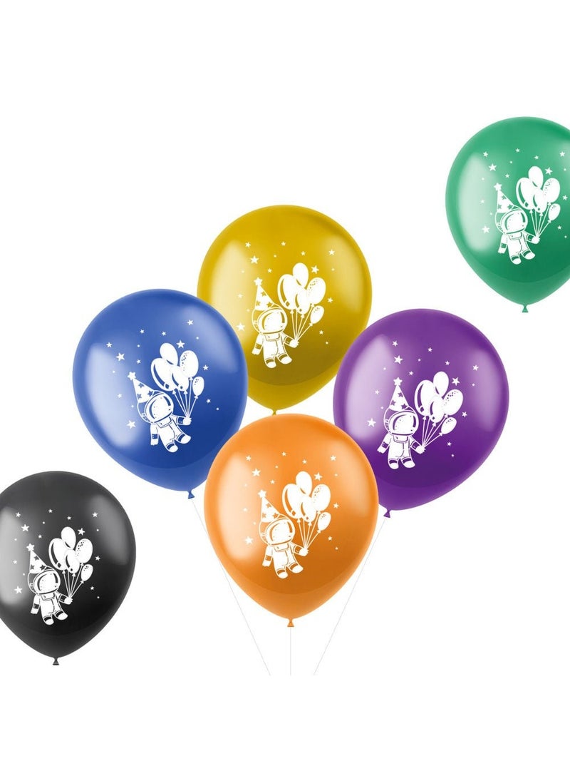 Folat Astronaut Balloons Metallic Space Party 33 cm 6-pack