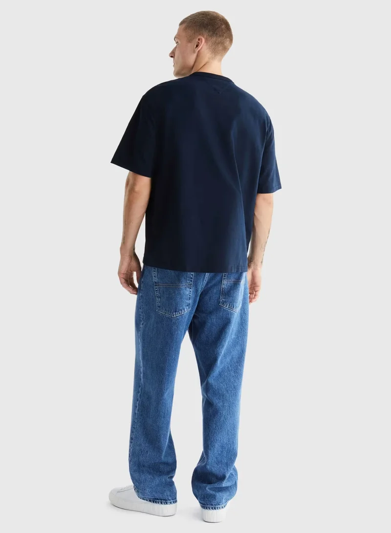 تومي هيلفيغر Oversized Luxe Serif NY Tee