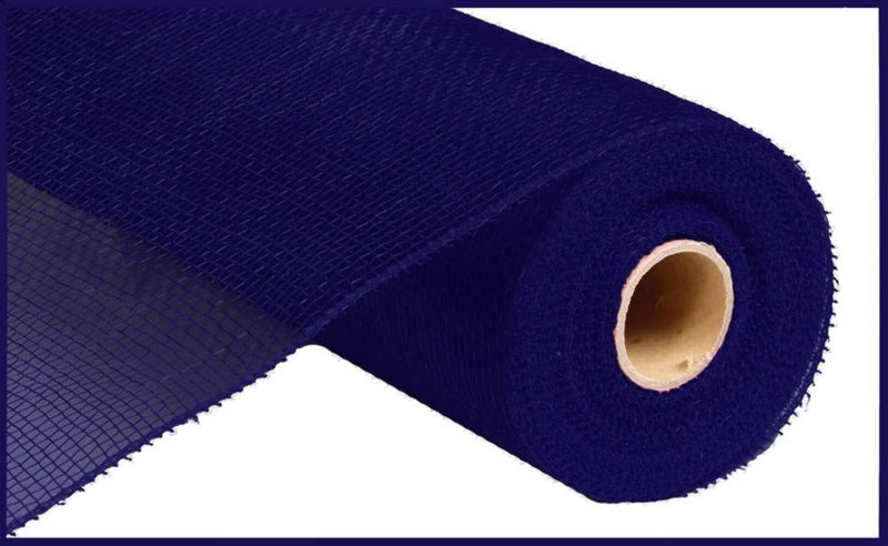 Craig Bachman 10 Inch x 30 Feet Deco Poly Mesh Ribbon - Navy Blue Non Metallic : RE130219 - Image 2
