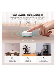 SNZB-01P Zigbee Wireless Switch, Supports to Create Smart Scenes, Trigger The Connected Devices on APP with Three Control Options, ZigBee Bridge Required, A Certified for Humans Device - pzsku/Z358F8E1F800C2D285FECZ/45/_/1701418599/38ab7853-1883-4ba9-b6f9-3d507ed0350b