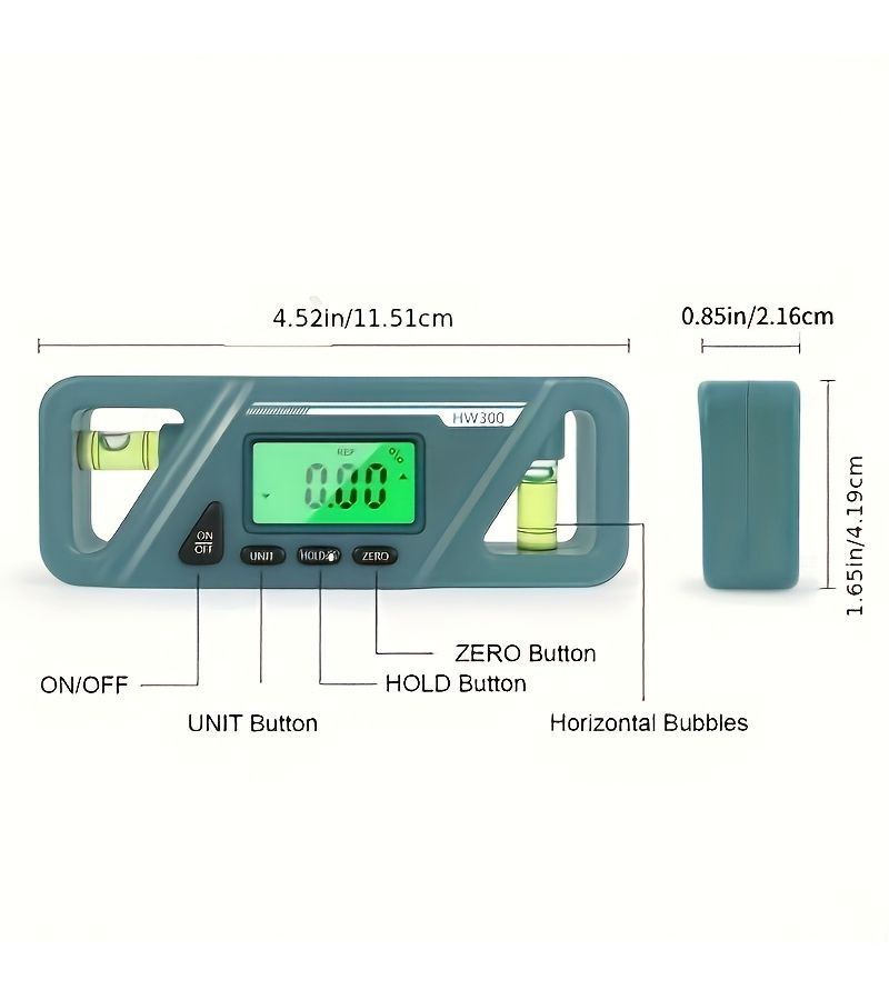 Orange Digital Angle Gauge LCD Protractor Inclinometer Levelling Tool - Image 2