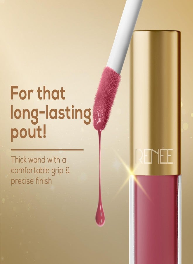 RENEE H2O Hydrating Liquid Lipstick - Mauve Ocean, Hydrating, Lightweight | Natural Lip Like Look | Glossy finish | Hyaluronic Acid, Peptides & Vitamin E Infused | 4 ml - Image 5