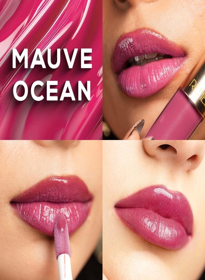 RENEE H2O Hydrating Liquid Lipstick - Mauve Ocean, Hydrating, Lightweight | Natural Lip Like Look | Glossy finish | Hyaluronic Acid, Peptides & Vitamin E Infused | 4 ml - Image 3