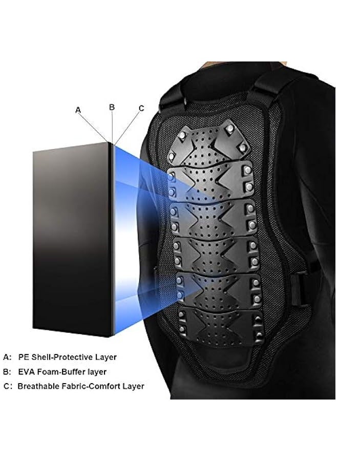 JIAJUN Kids Dirt Bike Knee And Elbow Pads Shin Guards Youths Protective Gear Set + Armor Vest Protector for Dirt Bike Mountain Bike Off-Road Racing Adult L - Image 4